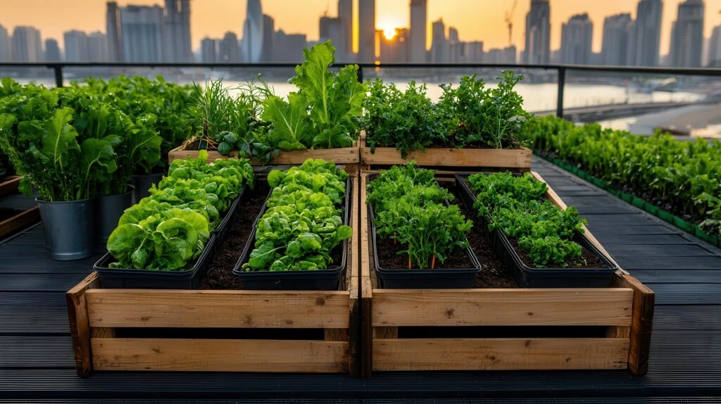 urban-rooftop-garden-with-fresh-greens-and-vegetables