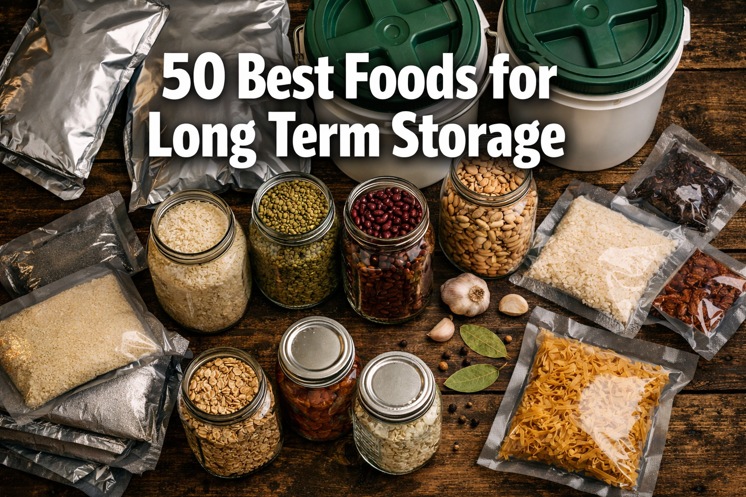 50 Best Foods for Long-Term Storage: The Complete Prepper’s Guide