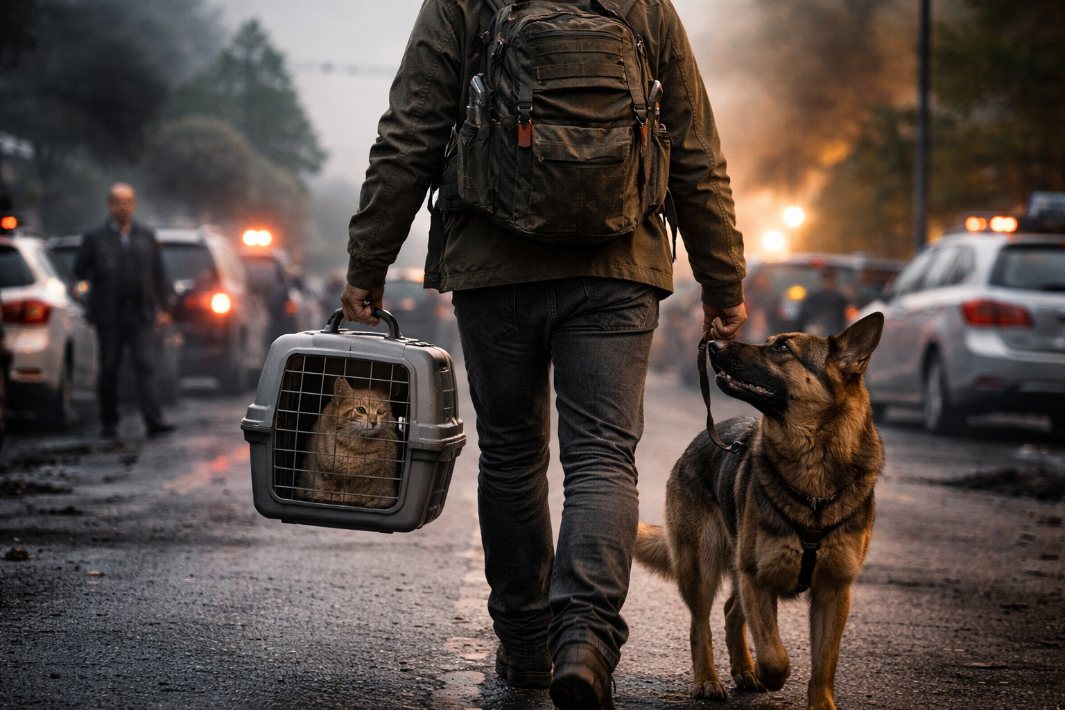 Twilight-escape-with-cat-and-dog
