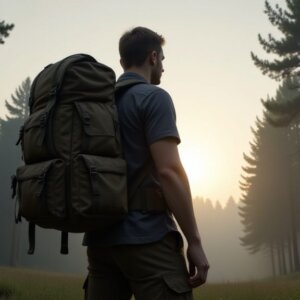 person-standing-in-a-forest-with-fully-loaded-bug-out-bag