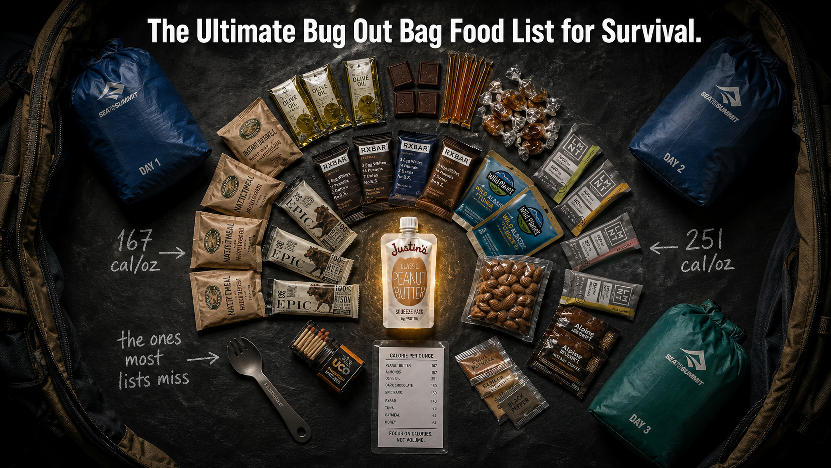 The Ultimate Bug Out Bag Food List for Survival