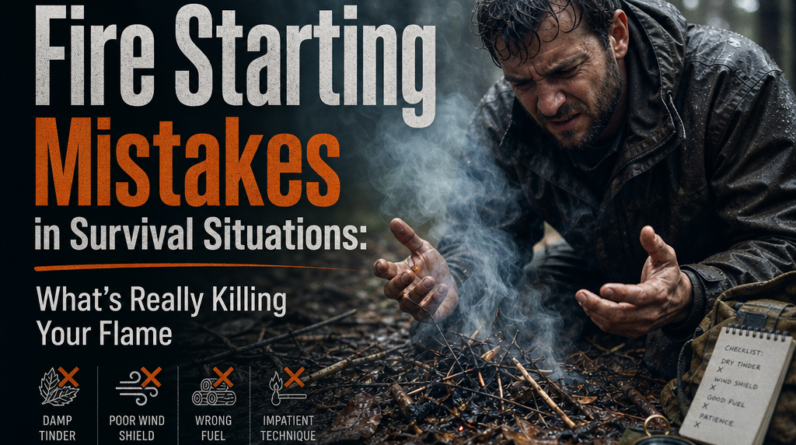 fire starting mistakes in survival situations