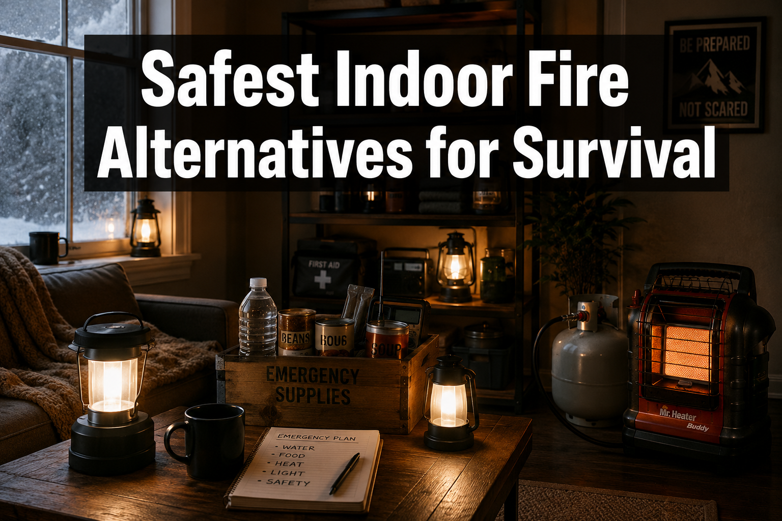 safest indoor fire alternatives survival
