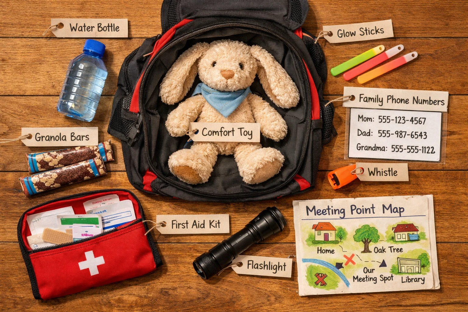 Kids Emergency Preparedness-Friendly Emergency Go-Bag
