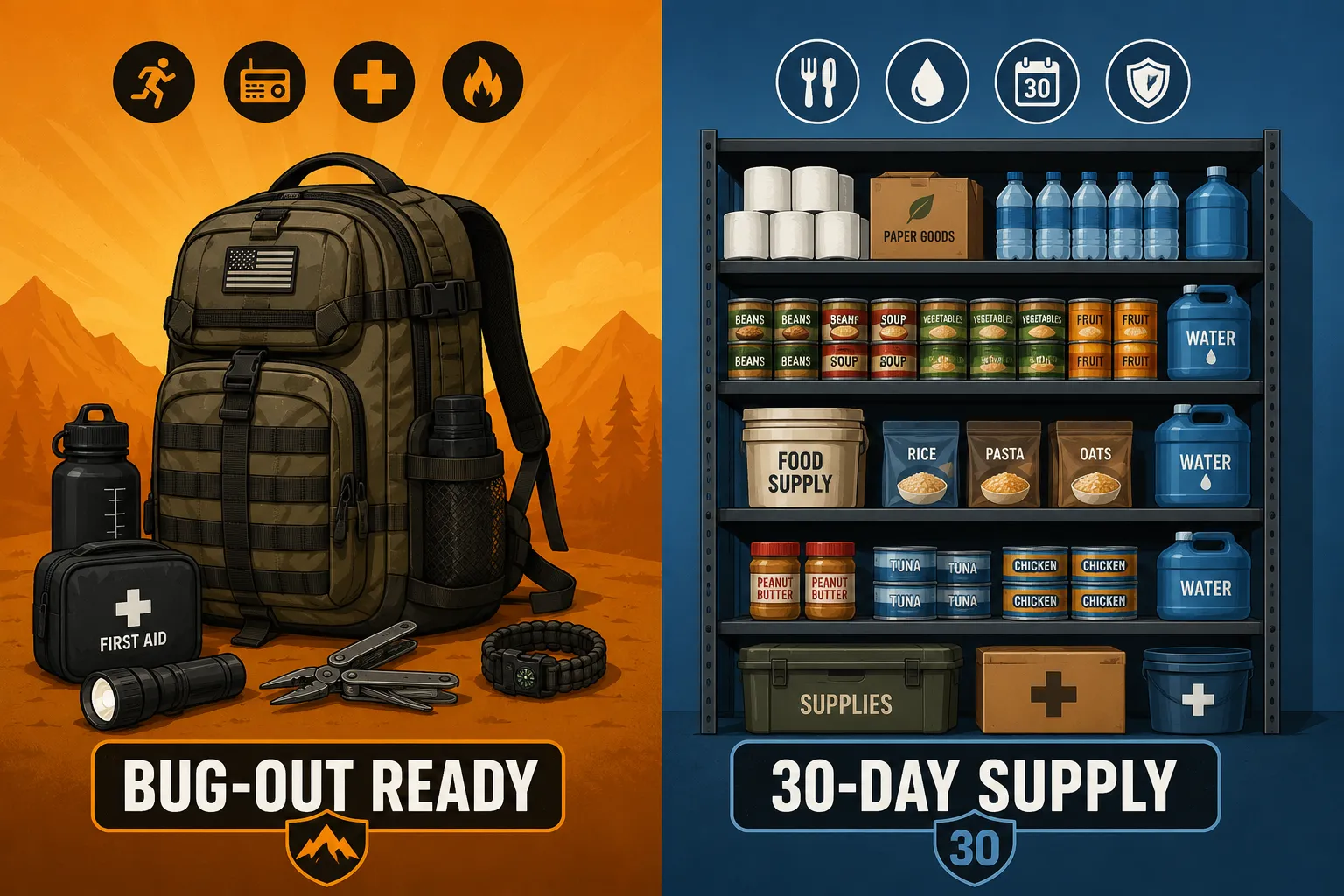 72-Hour Kit vs. 30-Day Emergency Supply: Key Differences