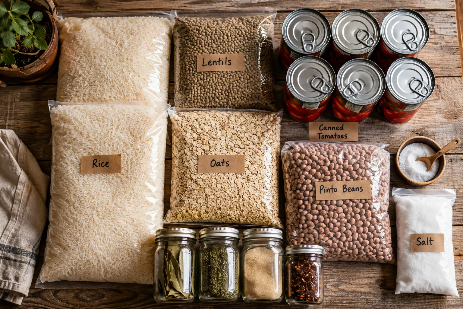 A Practical Budget bulk staple foods for emergency food supply00 Shopping List to Build a 3-month emergency food supply for $100 bulk staple foods for emergency food supply00