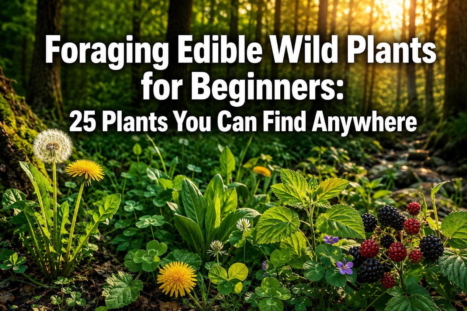 Foraging Edible Wild Plants for Beginners: 25 Plants You Can Find Anywhere