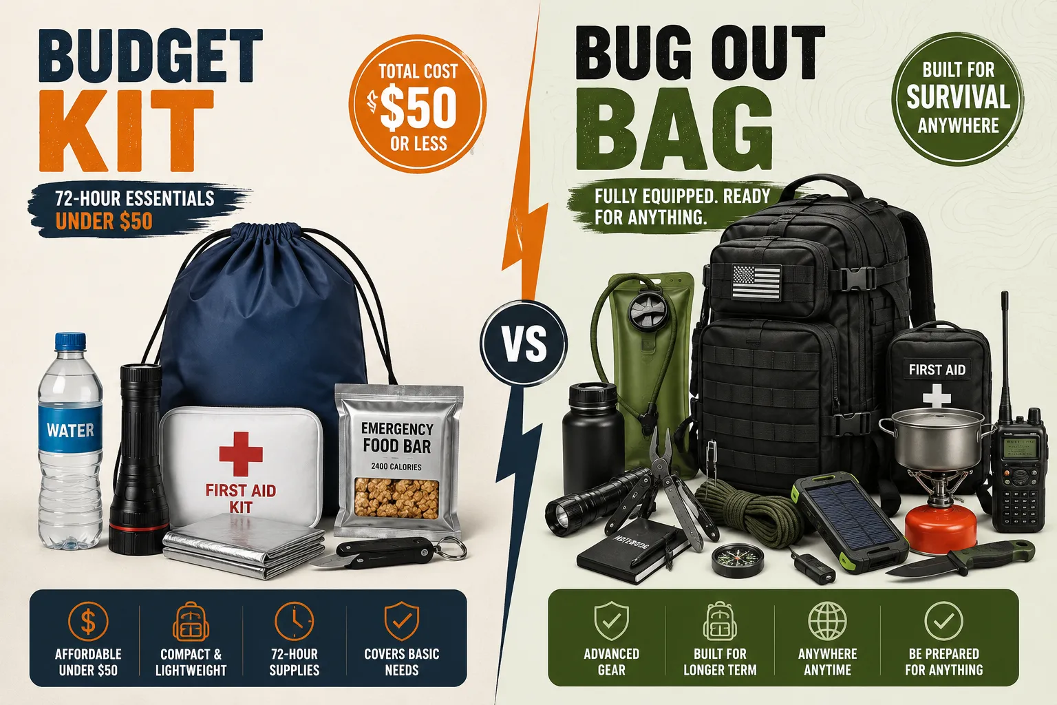 What's the Difference Between a 72-Hour Kit and a Bug Out Bag?