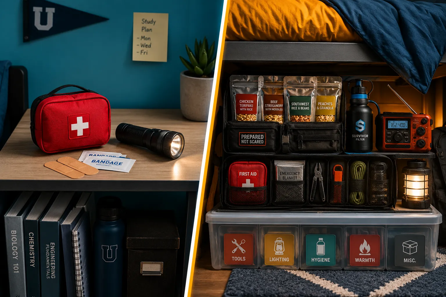What's the Difference Between a Basic and Comprehensive Dorm Emergency Kit?