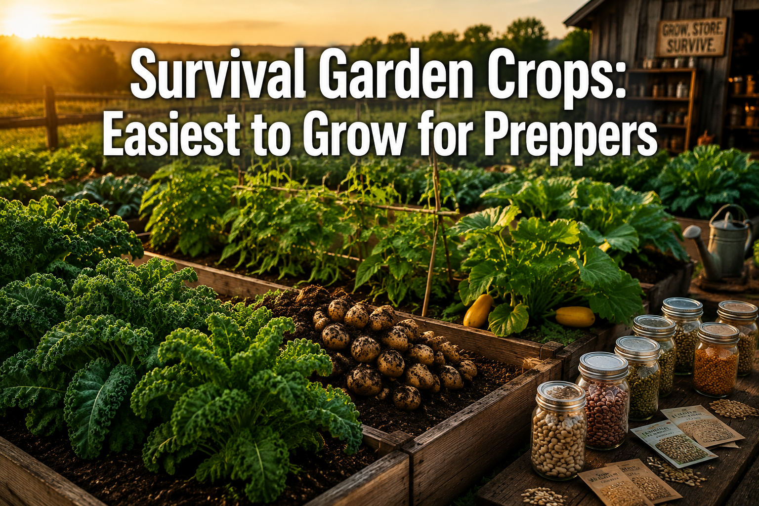 survival garden crops easiest to grow for preppers