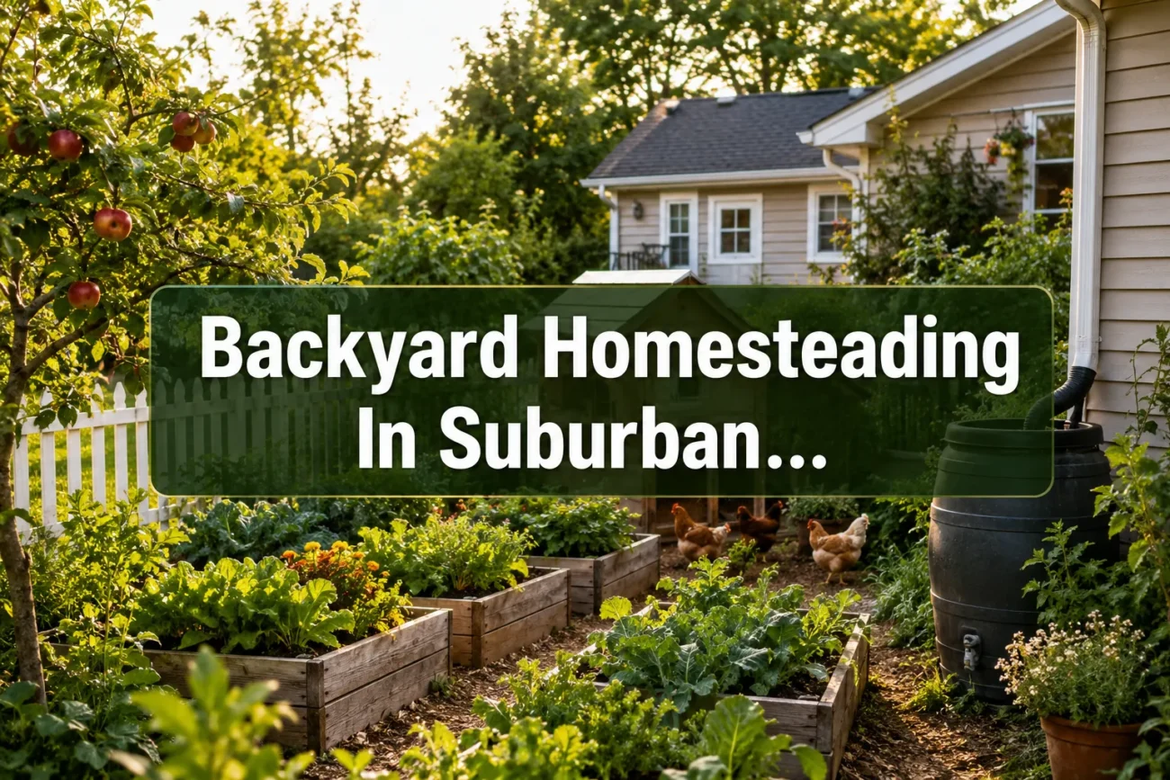 Backyard Homesteading In Suburban Neighborhood