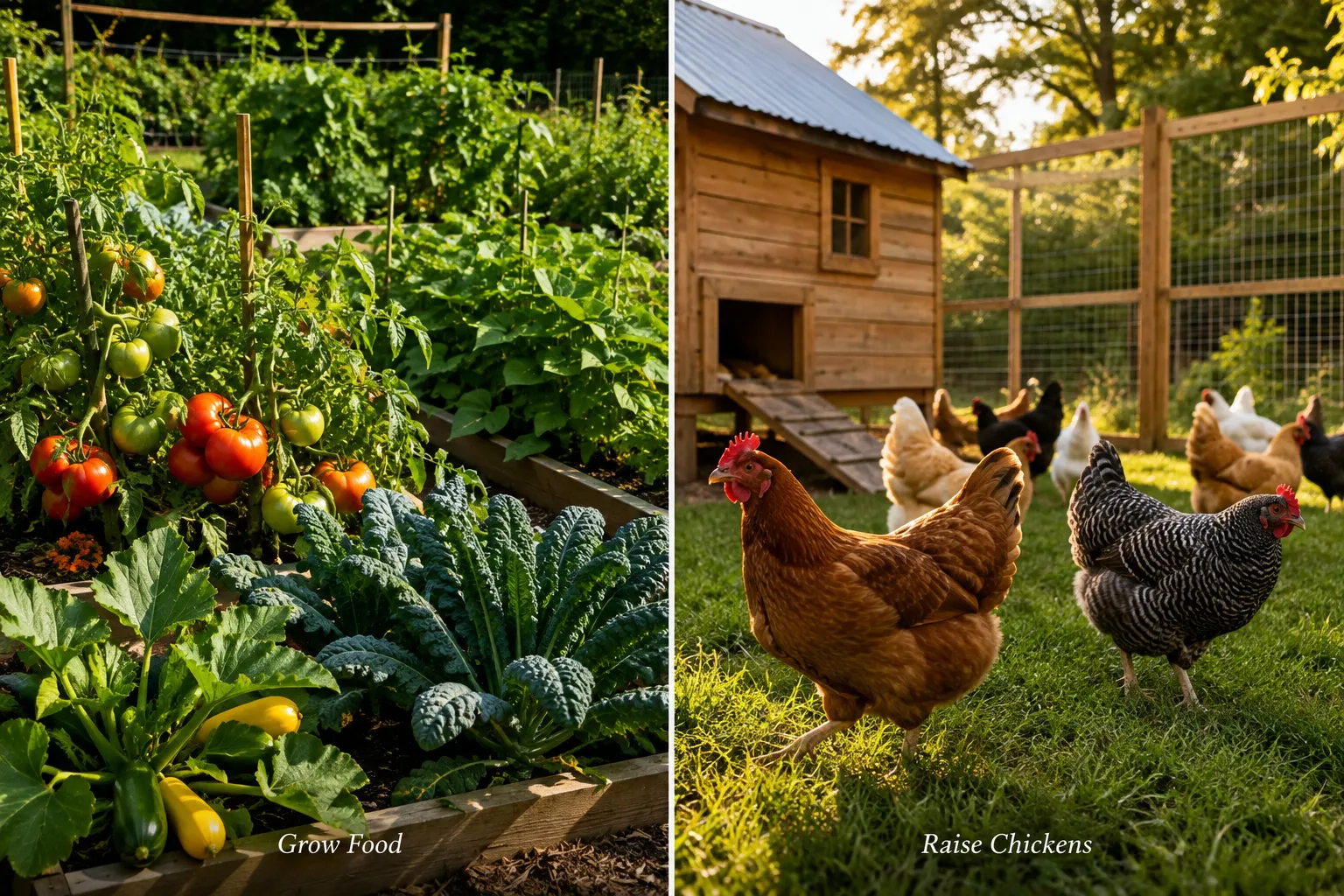 Chicken Coop and Garden Setup for 1 Acre