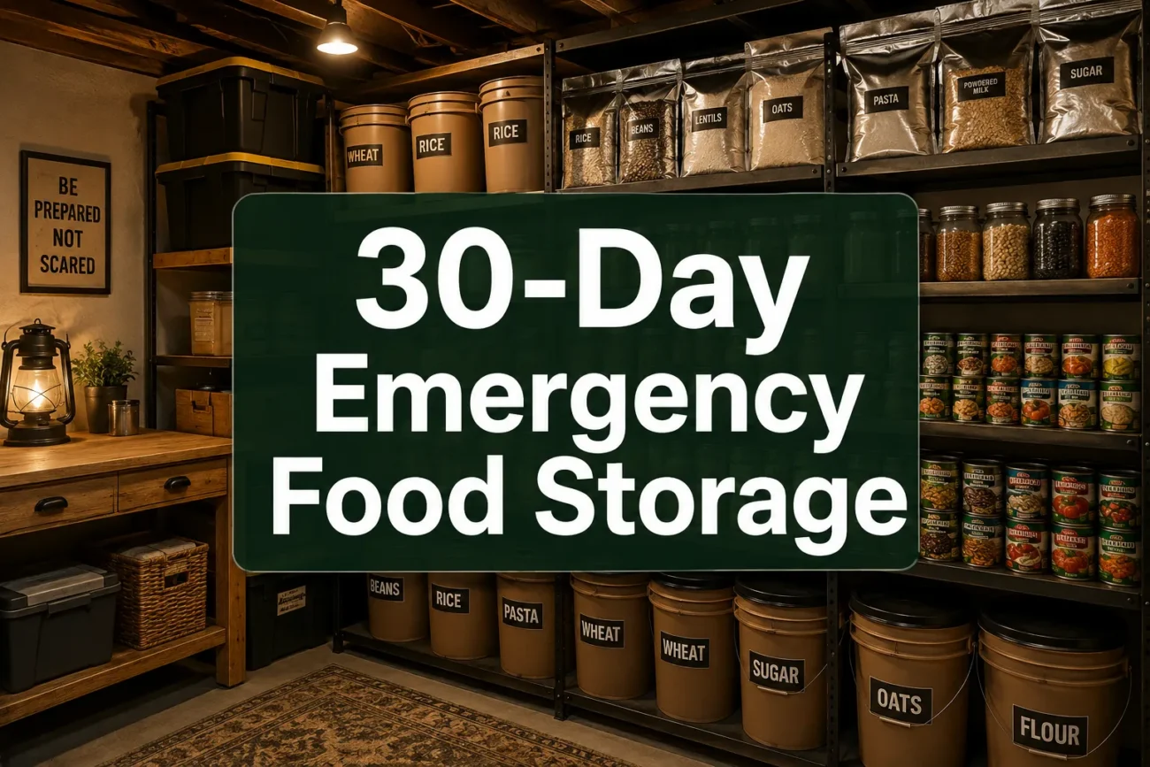 Food Storage For 30 Days Emergency Supply