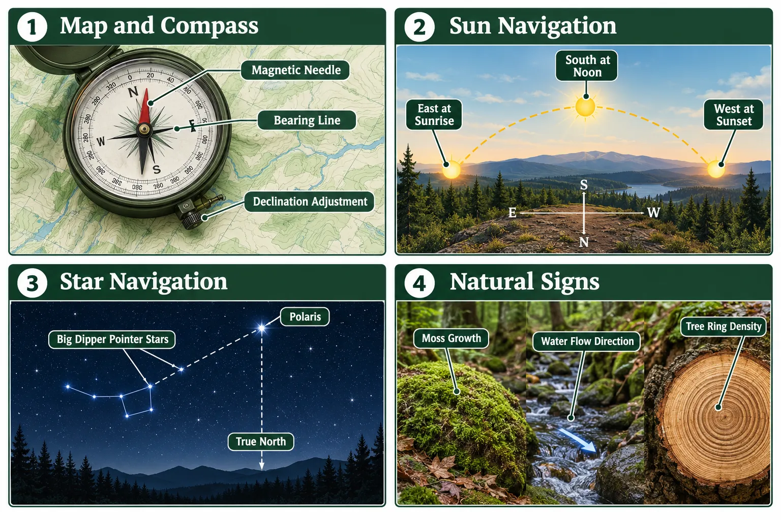What Are the Basic Methods for Wilderness Navigation Without GPS