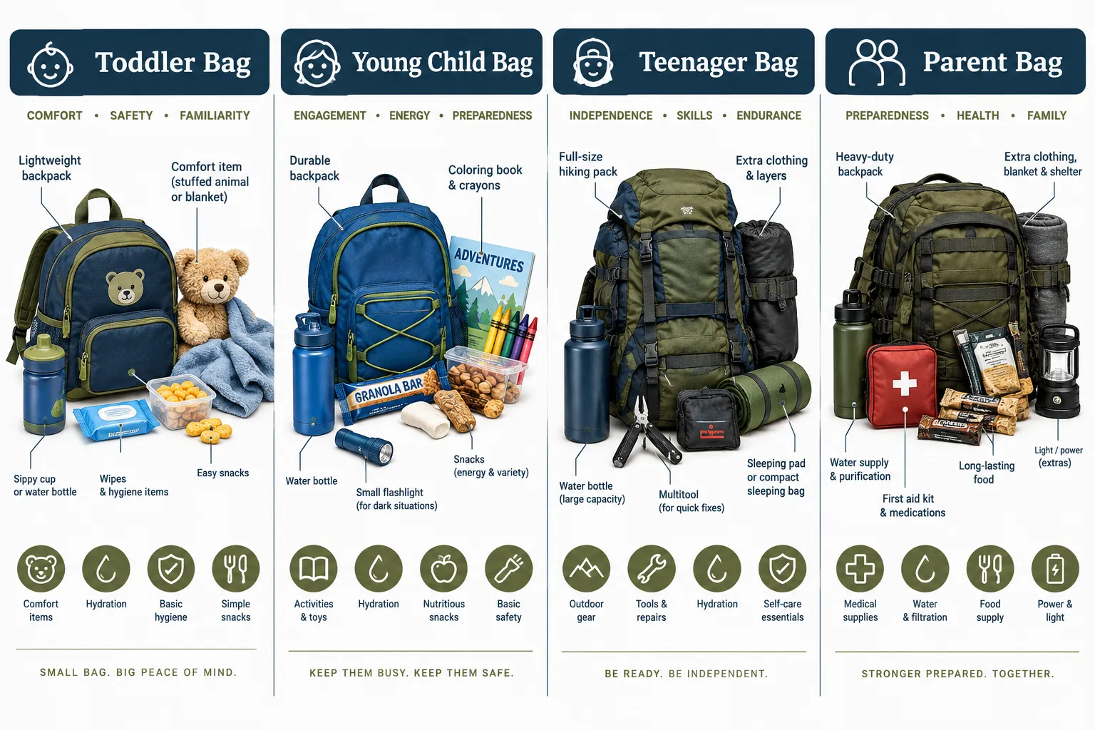 Difference between a bug-out bag and a regular emergency kit