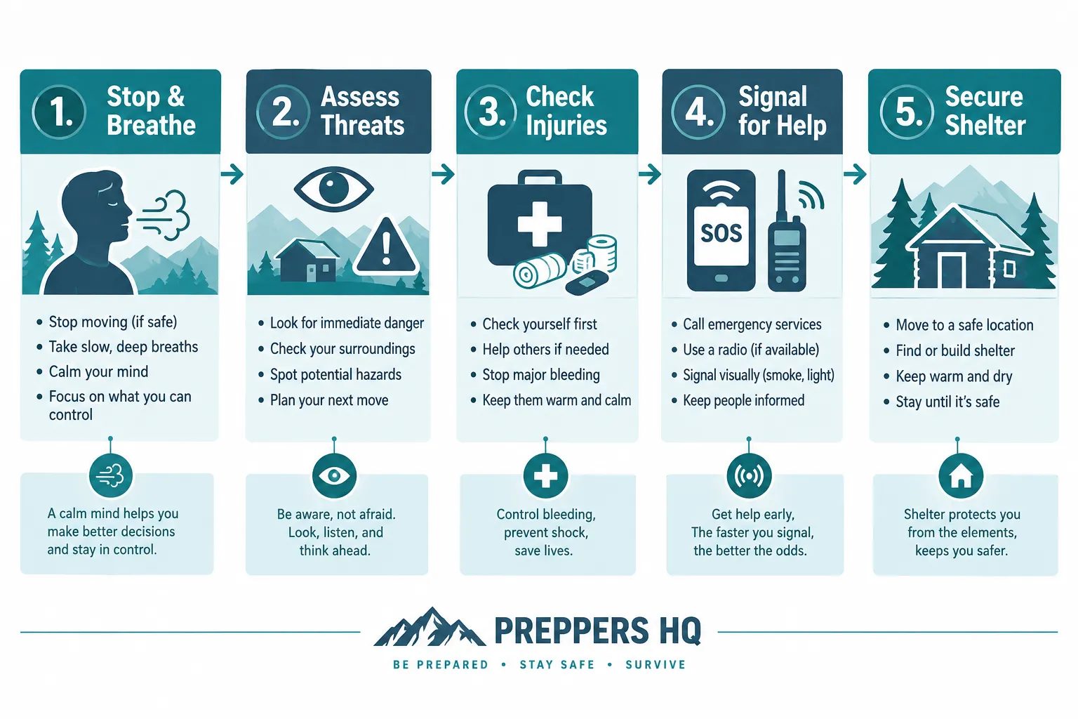 What Are the First Steps To Take in an Emergency Survival Situation